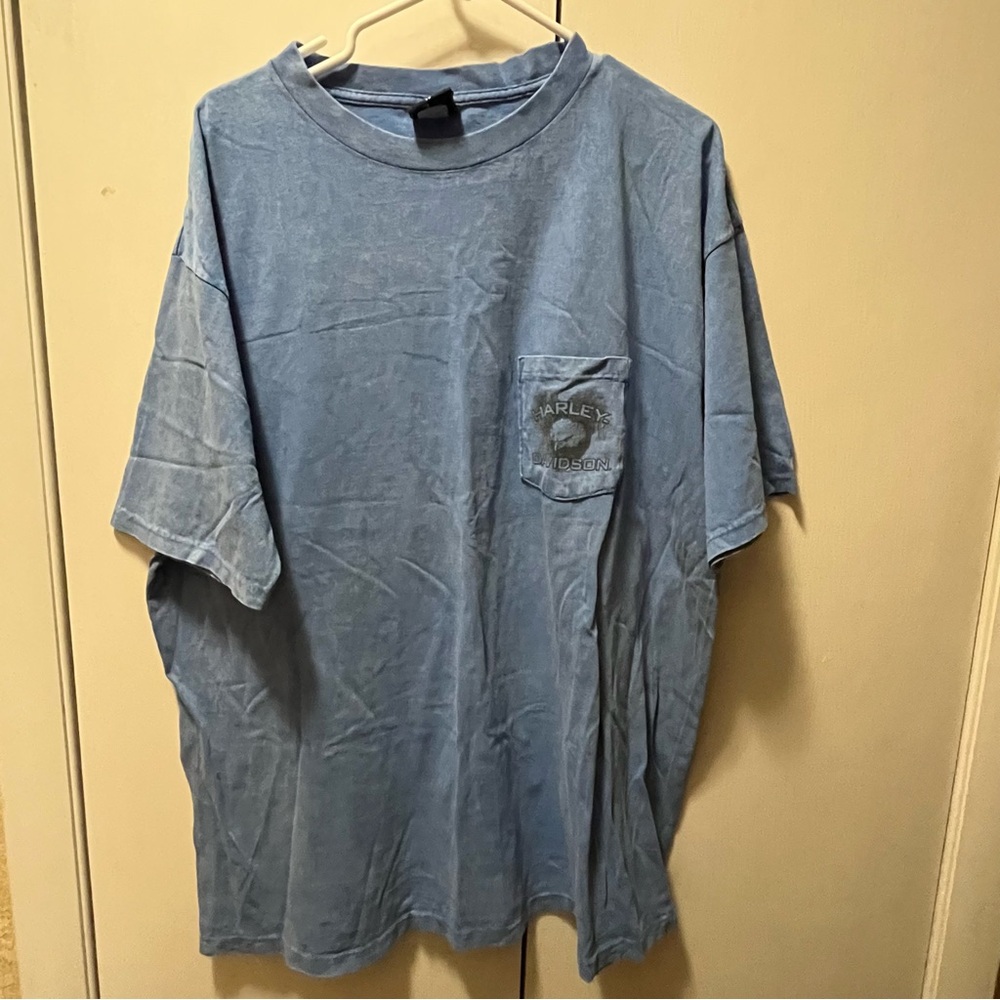 Harley-Davidson Red Rock Las Vegas Nevada Blue Short Sleeve Tees
